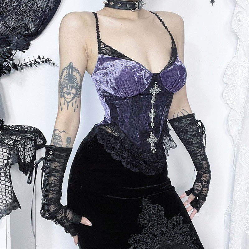 Crop Top Croci viola