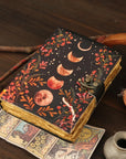 Diario in pelle vintage con stampa lunare
