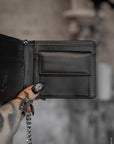 vampirefreaks - Portafoglio Bifold in Pelle con Catena