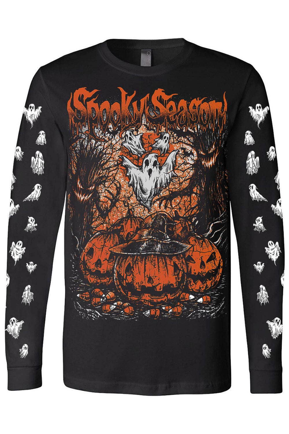 Maglietta Spooky Season Manica Lunga