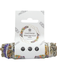 Green Tree Candle - Good Energy White Smudge Stick, 10 cm, con etichetta