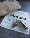 Moondust and Raven - Collana Amuleto con Barattolo Incantato di Medusa, Gioielli di Cristallo Stregati