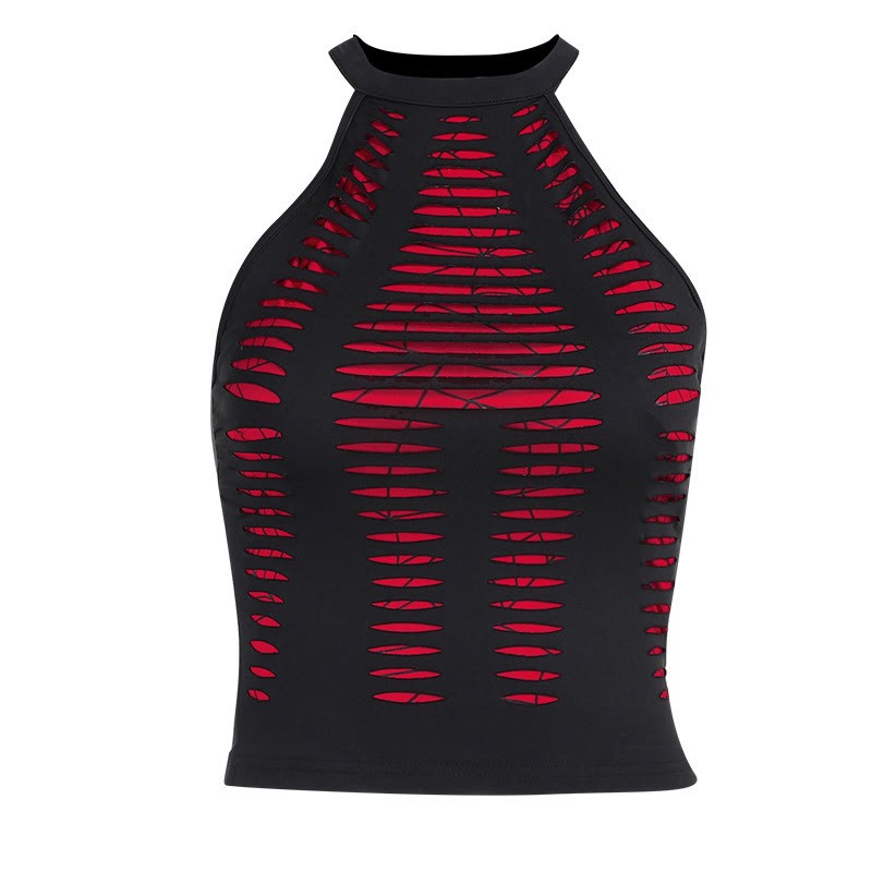 Crop Top tagliato con ragnatela