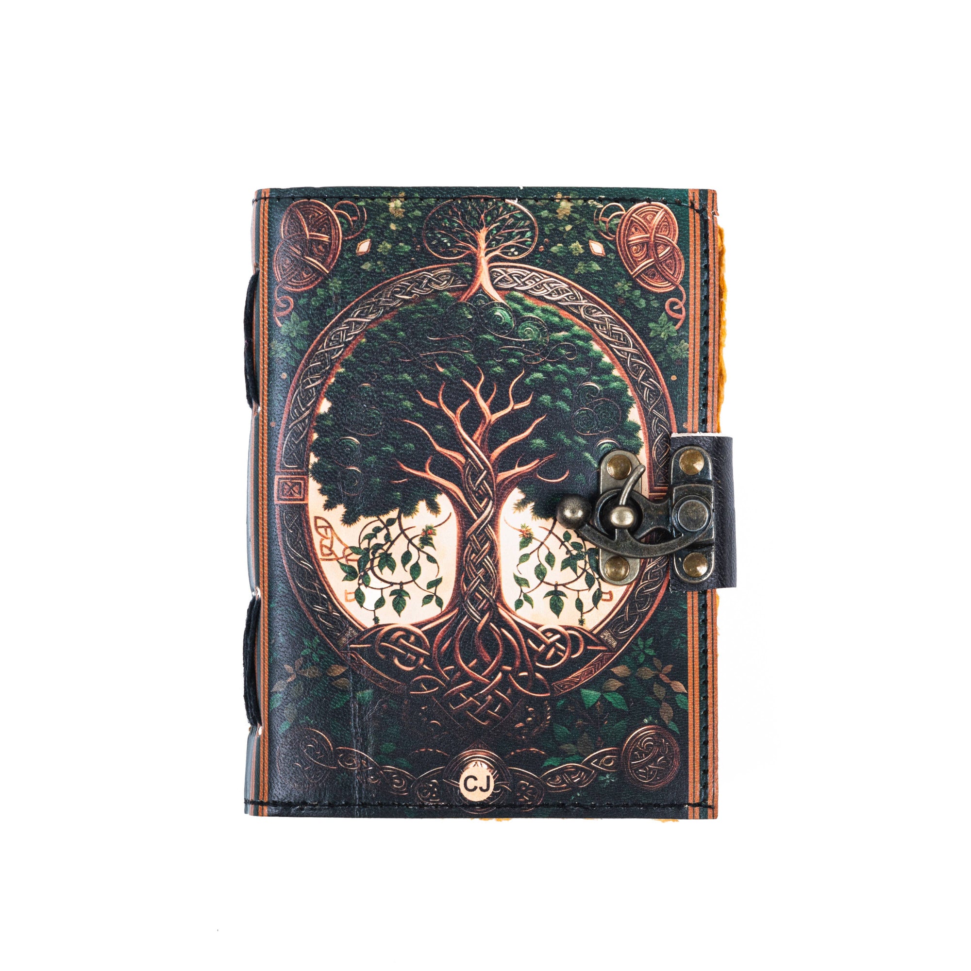 Diario in pelle vintage con stampa ad albero