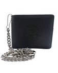 vampirefreaks - Portafoglio Bifold con Catena in Rilievo Teschio Drip