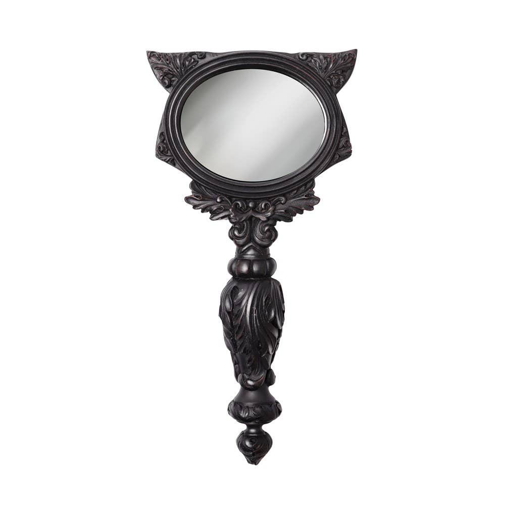 Alchemy England - Specchio a Mano Sacro Gatto (Nero) (Specchio)