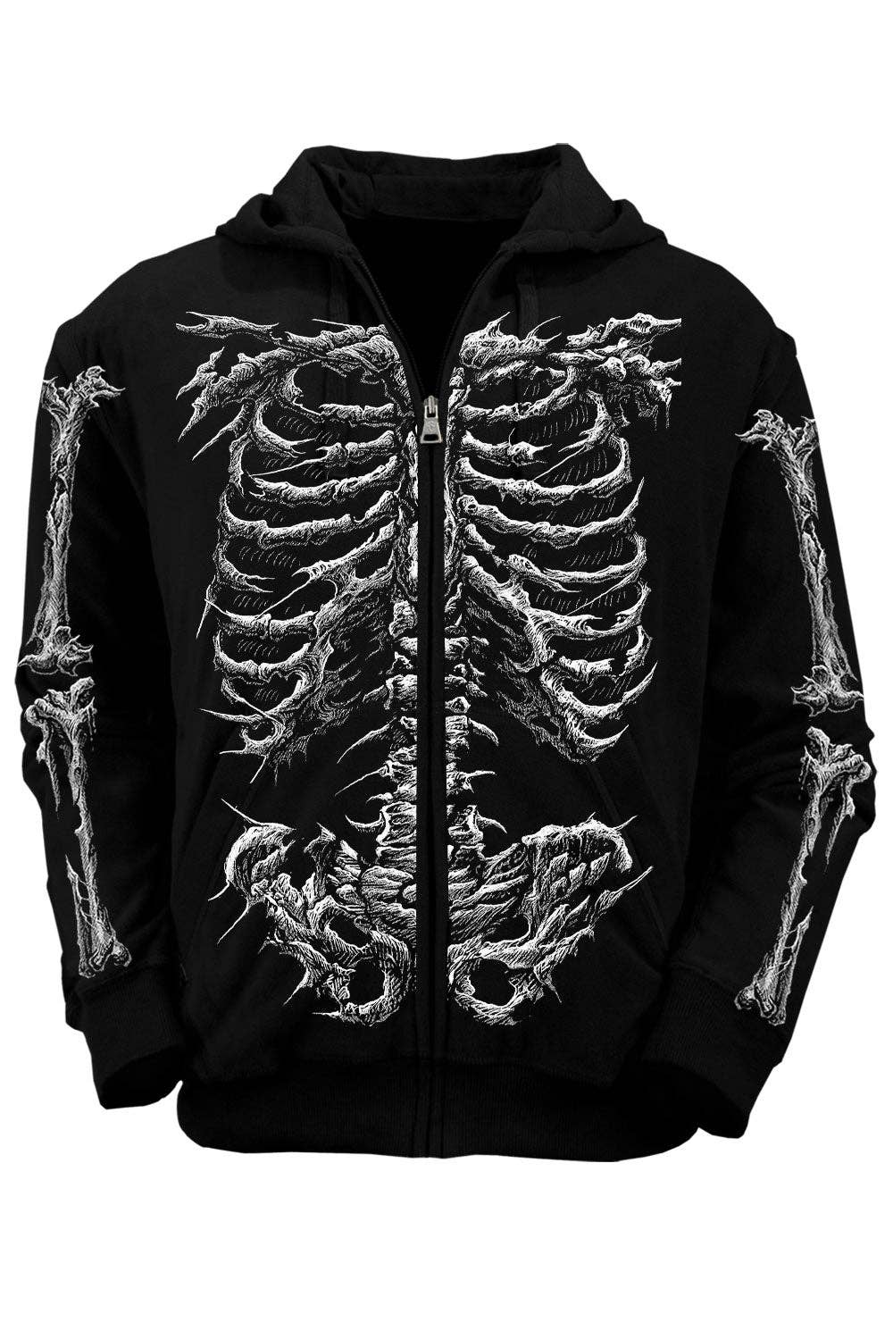 vampirefreaks - Felpa con cappuccio Dead Inside Skeleton