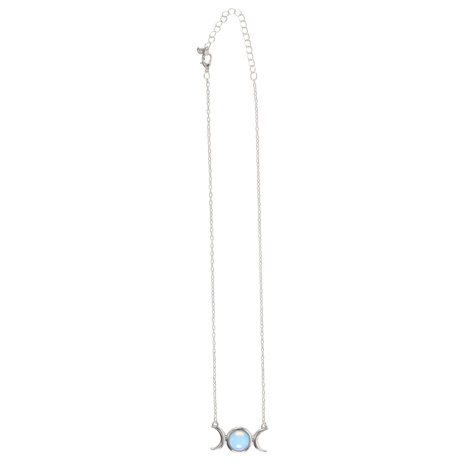 Collana a tripla luna in opalite su biglietto di auguri