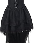 Vestito corsetto in stile gotico con inserti di pizzo