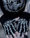 vampirefreaks - Guanti Dead Inside Fingerless Skeleton