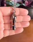 Moondust and Raven - Collana con amuleto Lilith Spell Jar, gioielli Witchy Crystal