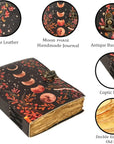 Diario in pelle vintage con stampa lunare