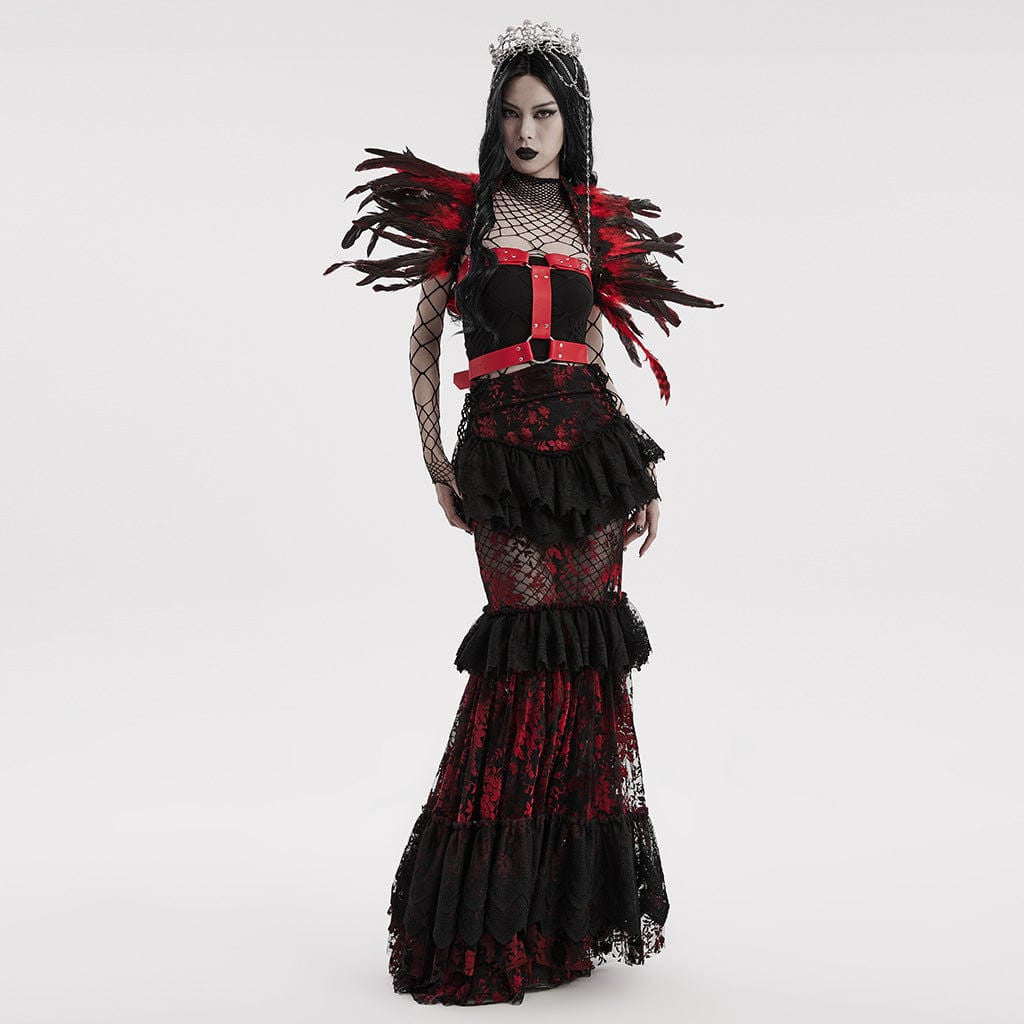 Punk rave Harness piume