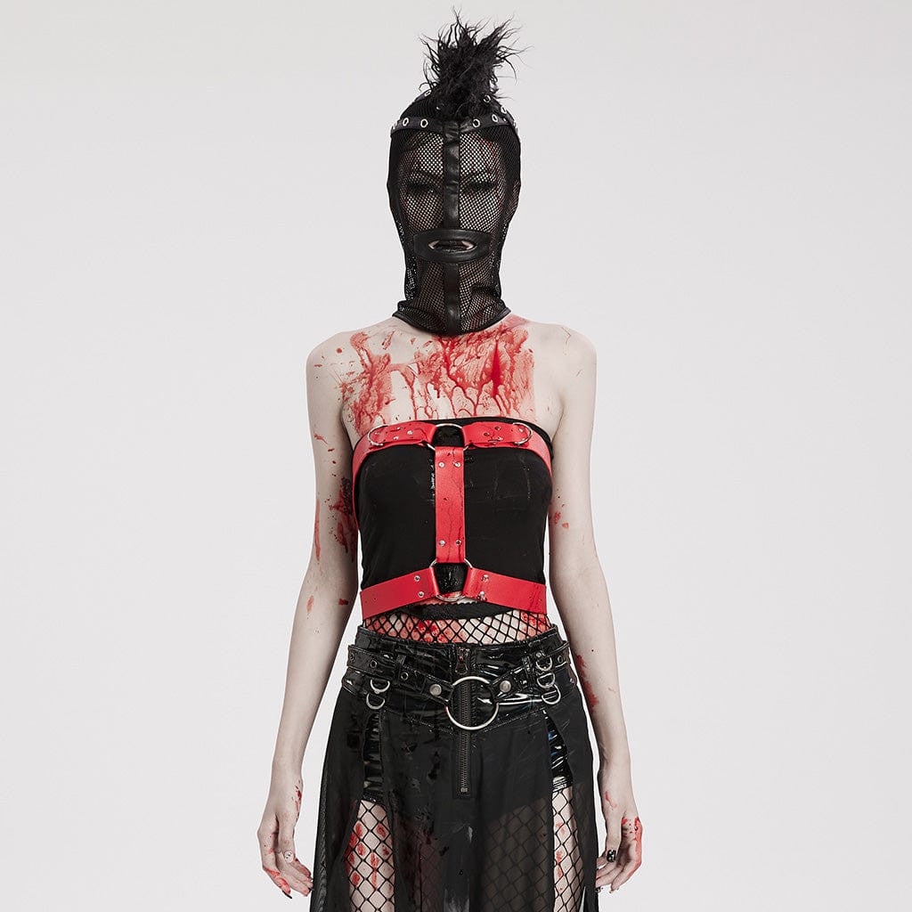 Punk rare Hardcore Haven - Punk Mesh Mask With Mohawk