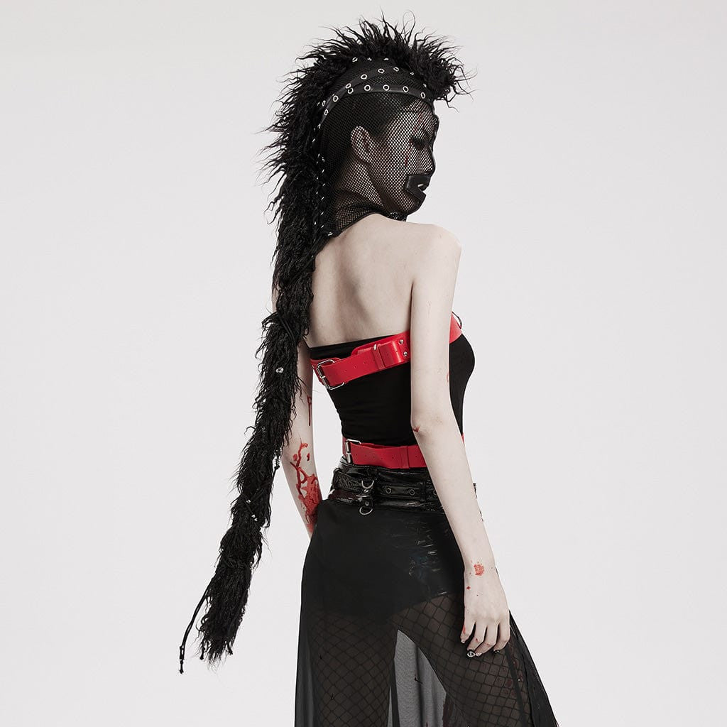 Punk rare Hardcore Haven - Punk Mesh Mask With Mohawk