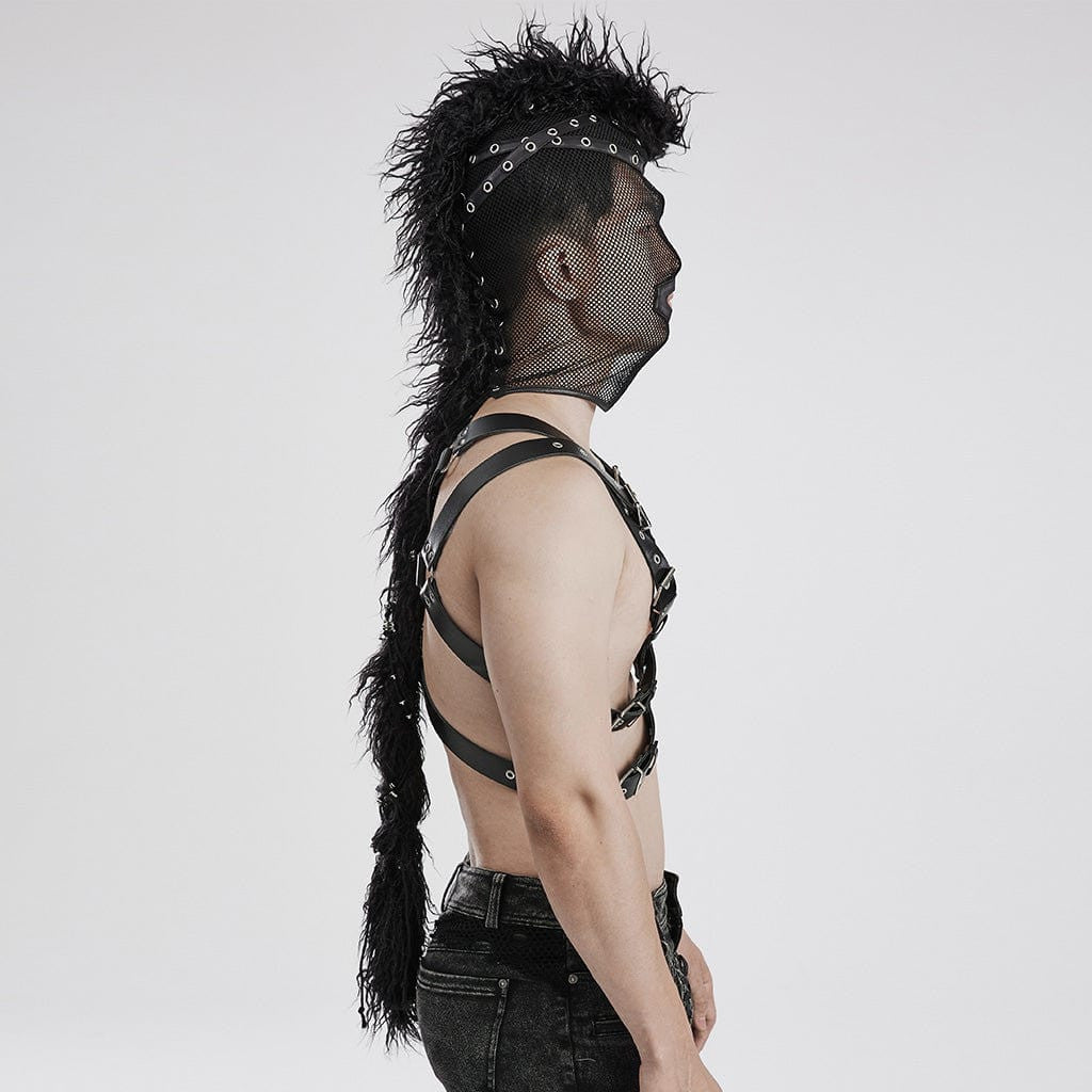 Punk rare Hardcore Haven - Punk Mesh Mask With Mohawk