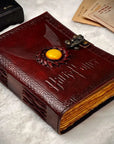R K Handicrafts and Exporters - Taccuino in Pelle Vintage con Rilievo di Harry Potter