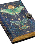Quaderno in pelle vintage con stampa a farfalla
