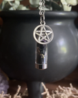 Moondust and Raven - Collana con amuleto Protection Spell Jar, Witchy Crystal Jewelry