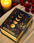 Leatherooze - 🌙✨ Grimorio in Pelle con Fasi Lunari Libro di Stregoneria 5x7 pollici