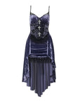 Vestito Velluto Gothic Lilla con croci
