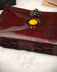 R K Handicrafts and Exporters - Taccuino in Pelle Vintage con Rilievo di Harry Potter