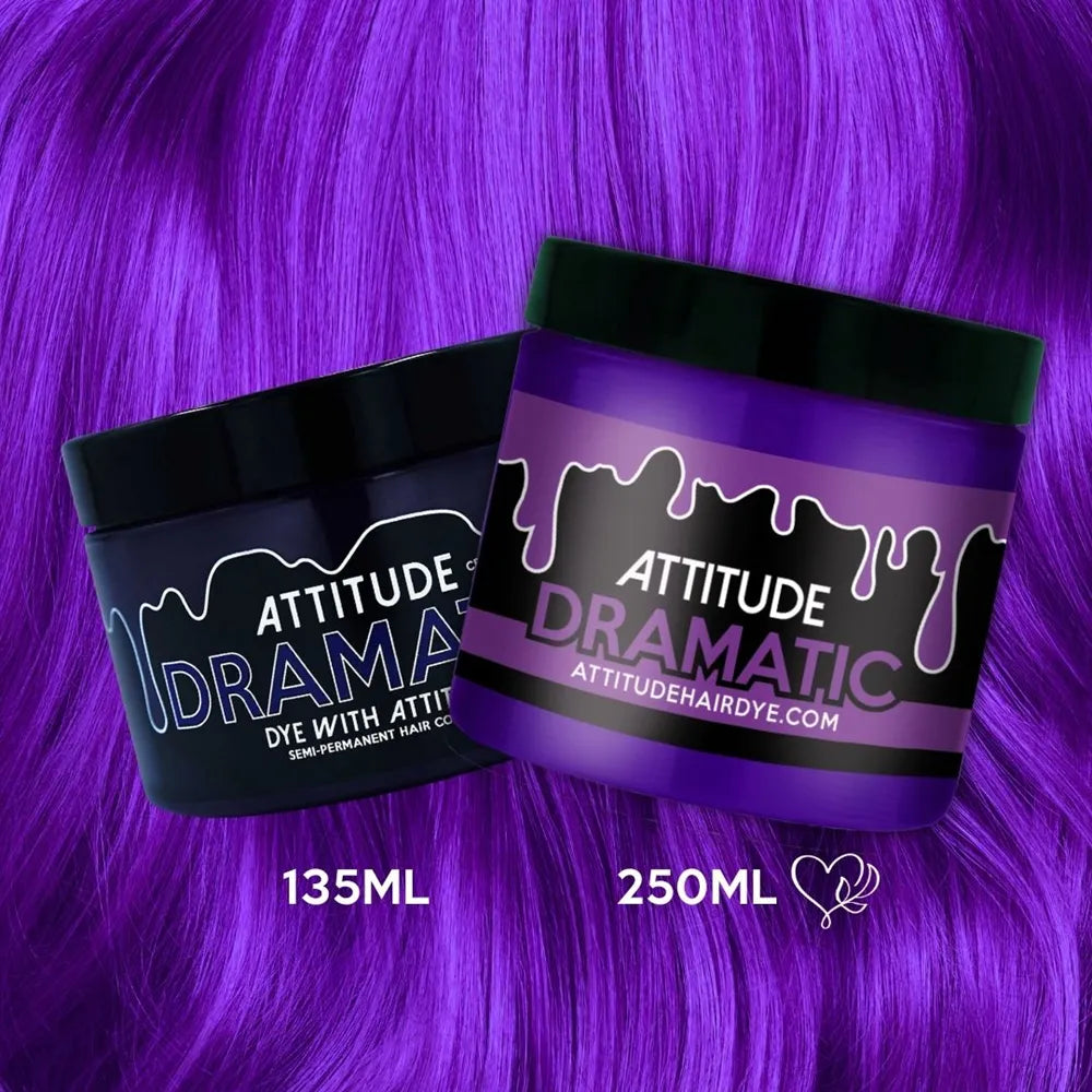 XL 250 ml size Attitude Hair Dye - Tinta per capelli Dramatic, vegana, cruelty-free