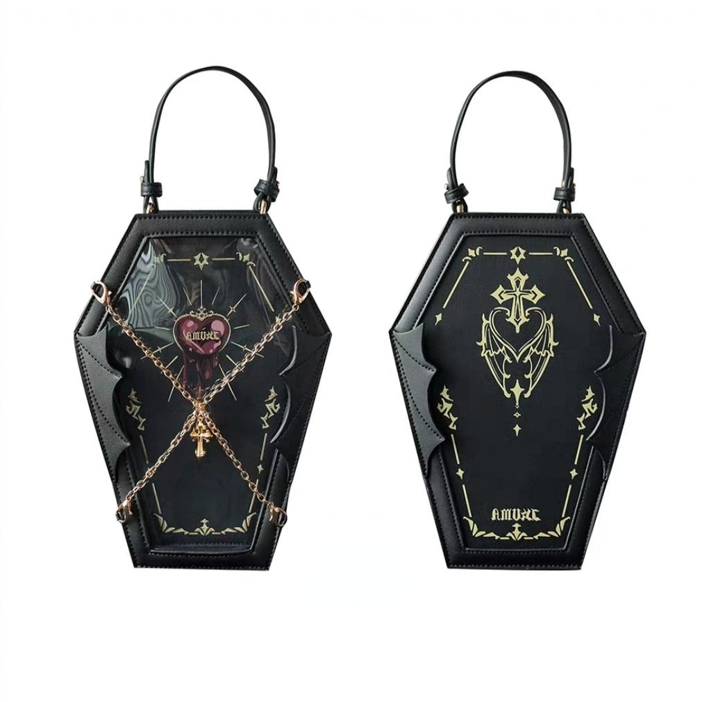 Borsetta Black Gothic Lolita Coffin