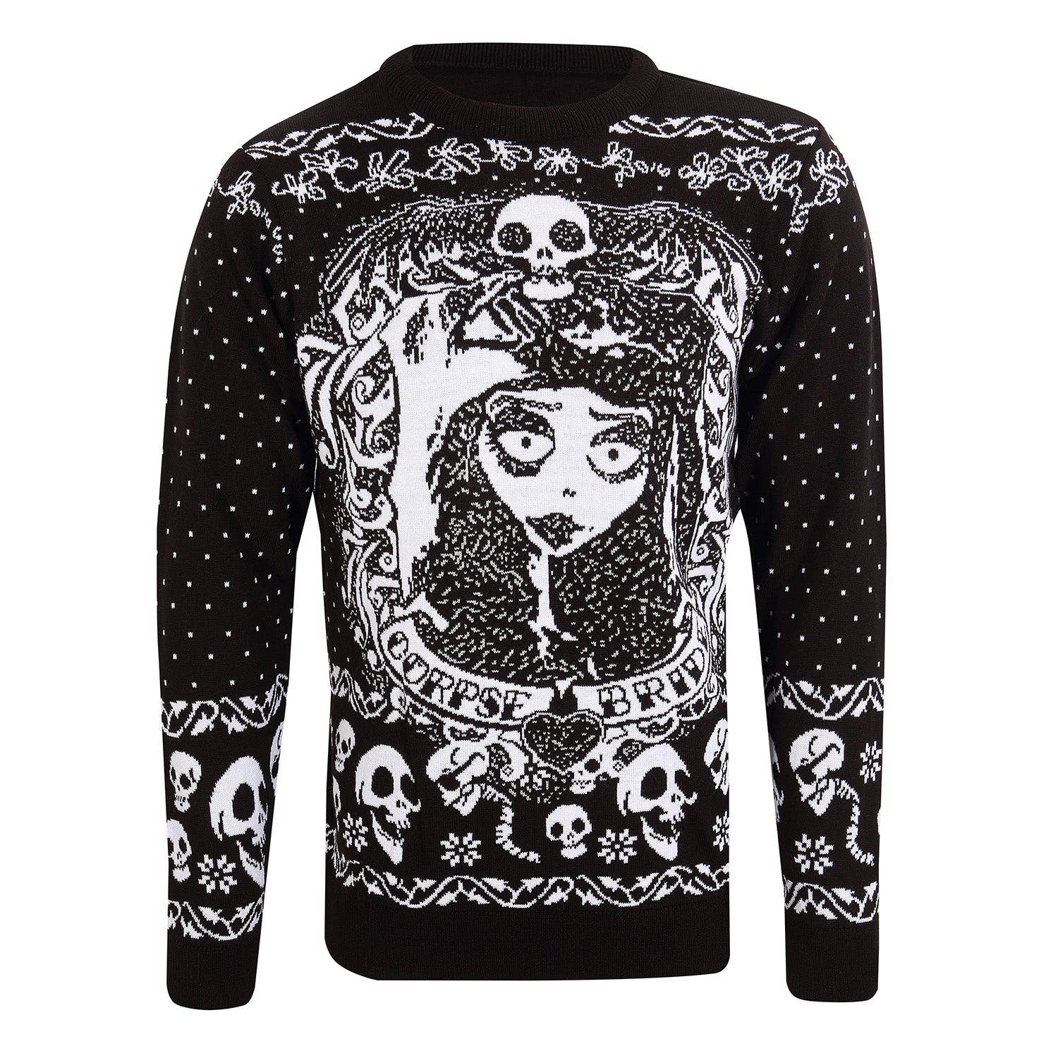 Heroes Inc. Europe B.V. - Maglione lavorato a maglia Corpse Bride Bride con teschi