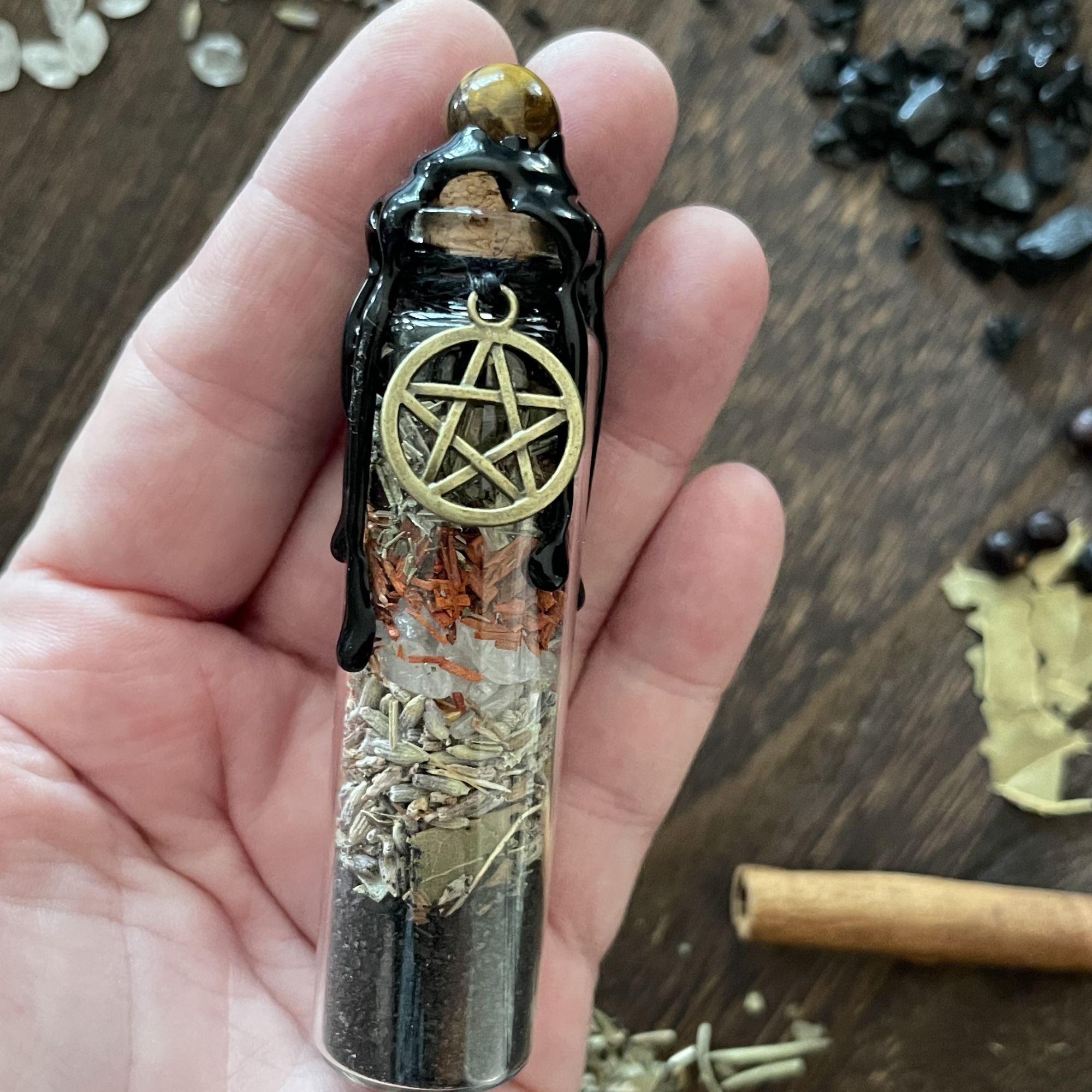 Moondust and Raven - Barattolo Protection Spell, Intention Jar, Bottiglia Witch's Spell