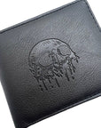 vampirefreaks - Portafoglio Bifold con Catena in Rilievo Teschio Drip