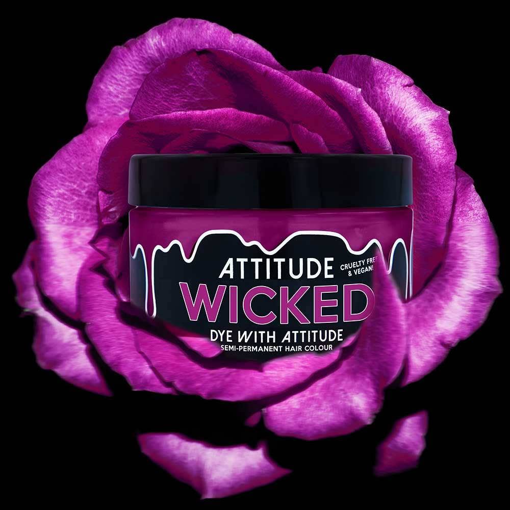 Attitude Hair Dye - Tinta per capelli Wicked Purple, vegana, non testata sugli animali