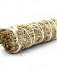 Green Tree Candle - Healing Blue Sage Smudge Stick 10 cm con etichetta