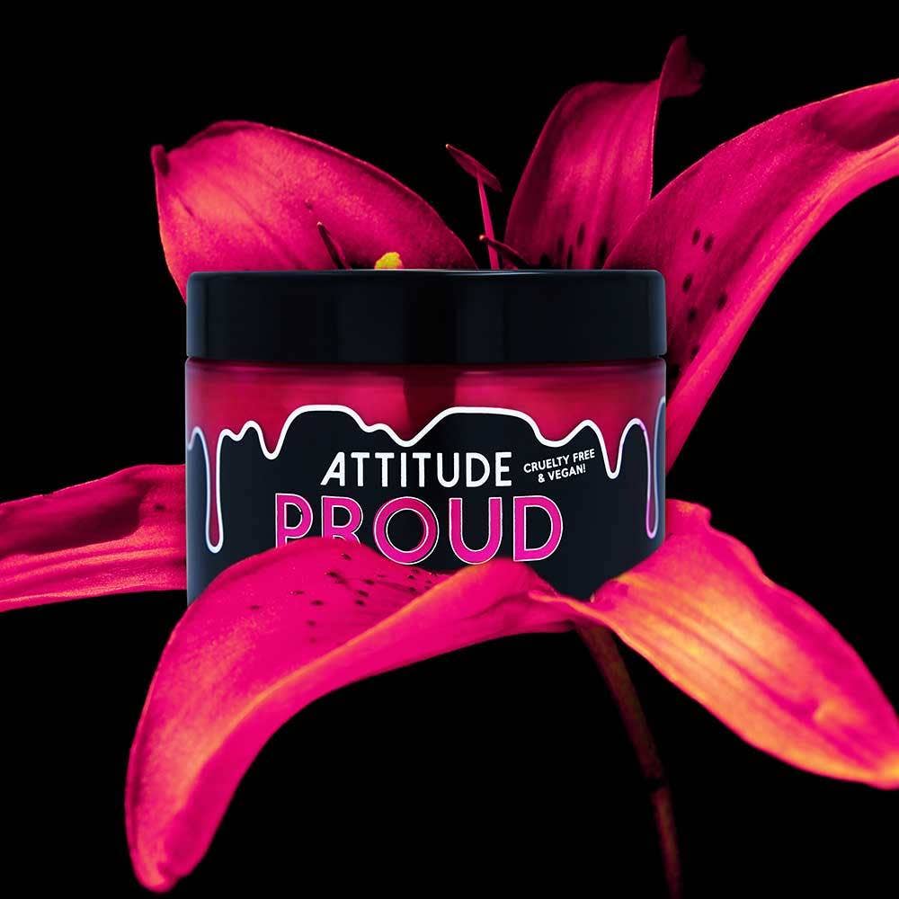 Attitude Hair Dye - Tinta per capelli Proud UV rosa, vegana, cruelty-free