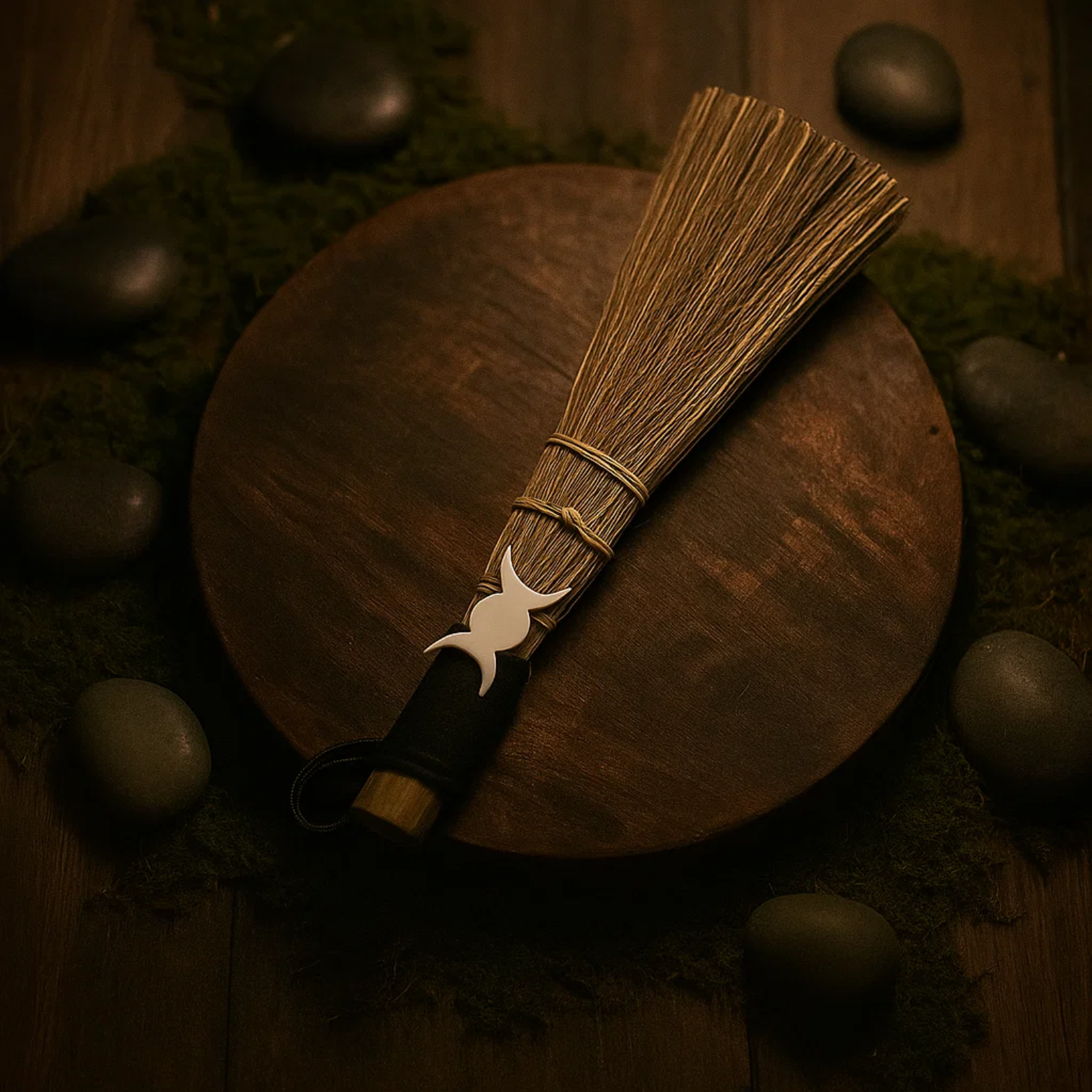 Green Tree - Scopa con Tripla Luna in Metallo