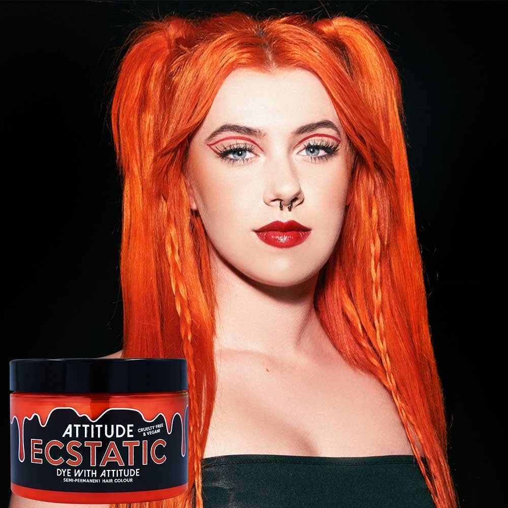 Attitude Hair Dye - Tintura per capelli Ecstatic Orange, vegana, cruelty-free