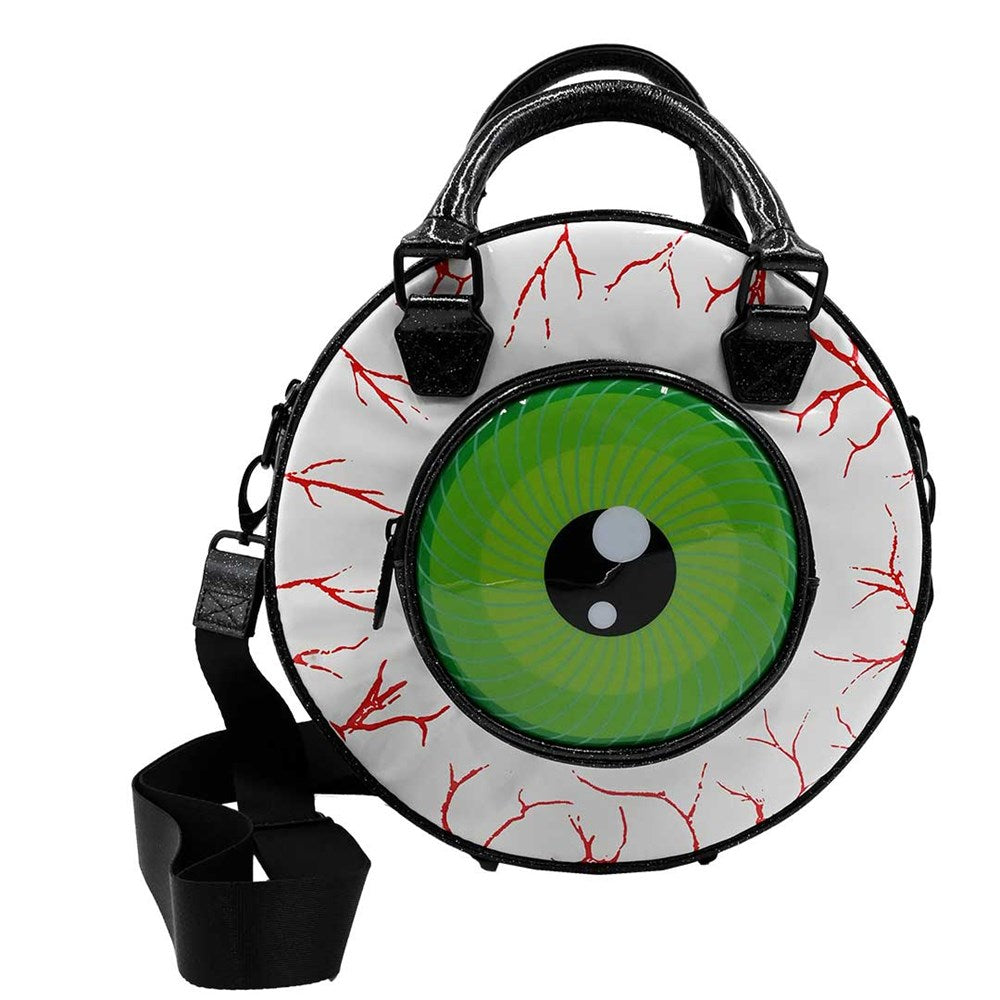KREEPSVILLE 666 BORSA ZAINO EYEBALL NERO GLITTER