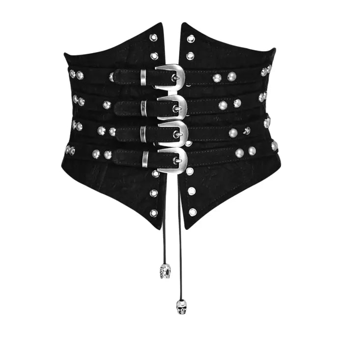 Punk rave corsetto con rivetti