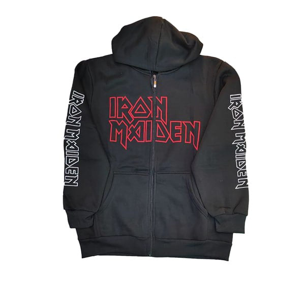 Hoodie Iron Maiden The trooper 2 layer con stampe