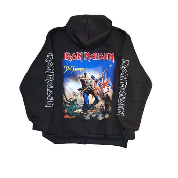 Hoodie Iron Maiden The trooper 2 layer con stampe
