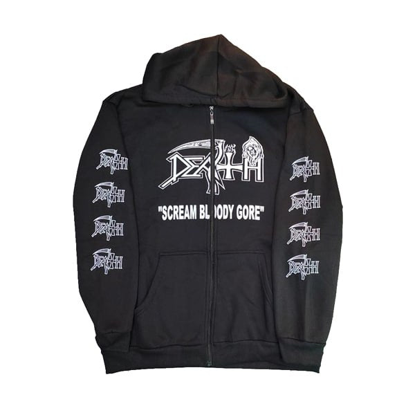 Hoodie Death Scream Bloody Gore 2 layer con stampe