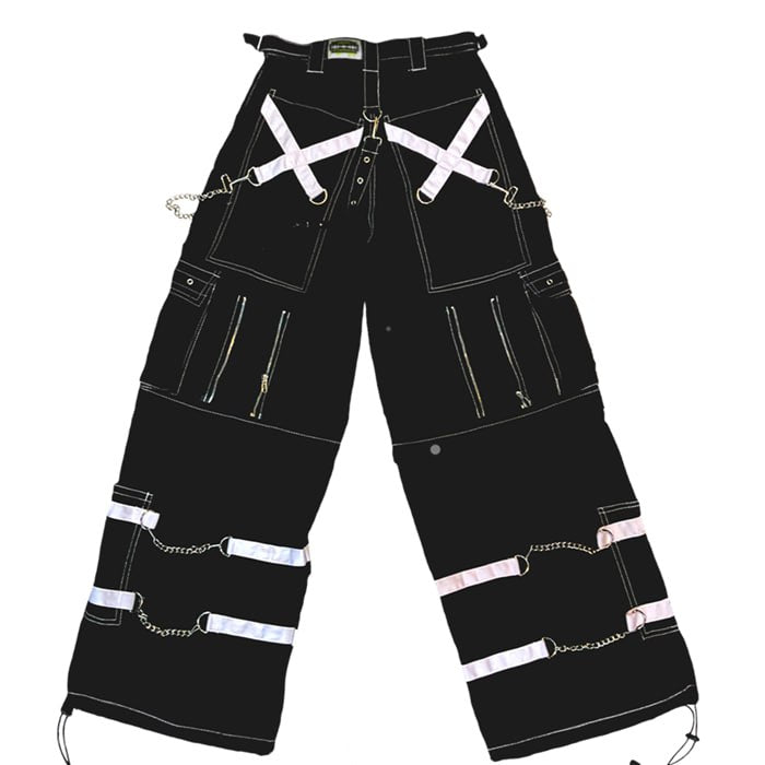 Pantaloni Cargo Black & White Skull