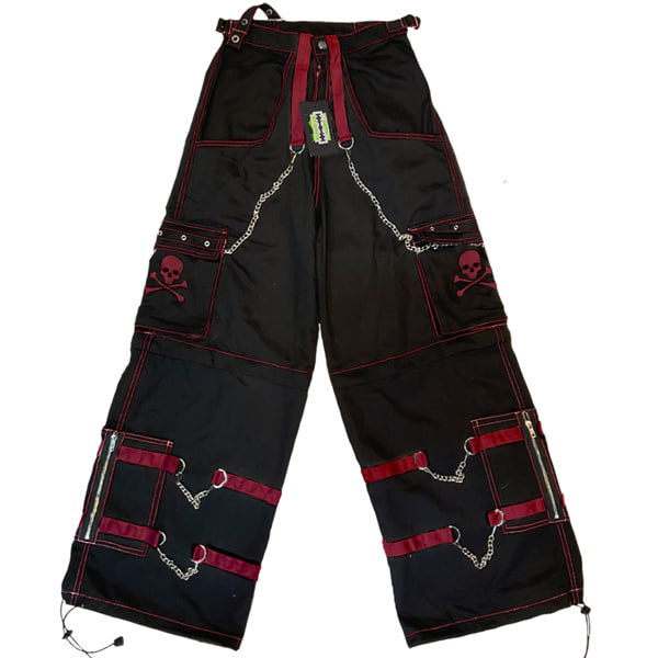 Pantaloni Cargo Black & Red Skull