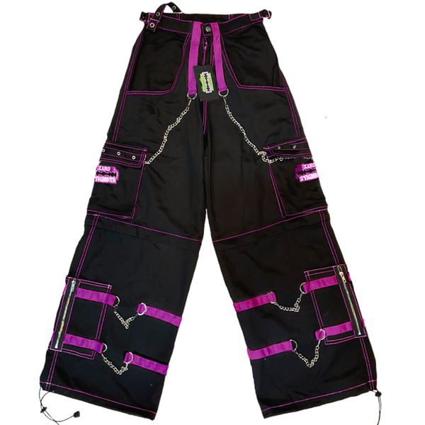 Pantaloni  Cargo Black & Fucsia Razor
