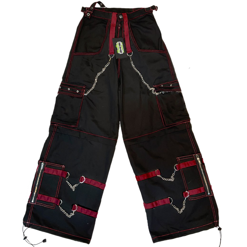 Pantaloni Cargo Black & Red