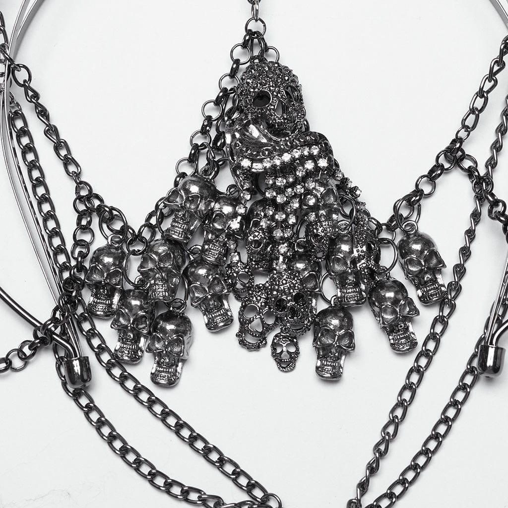 Punk rave copricapo vampiresco o diadema con catene