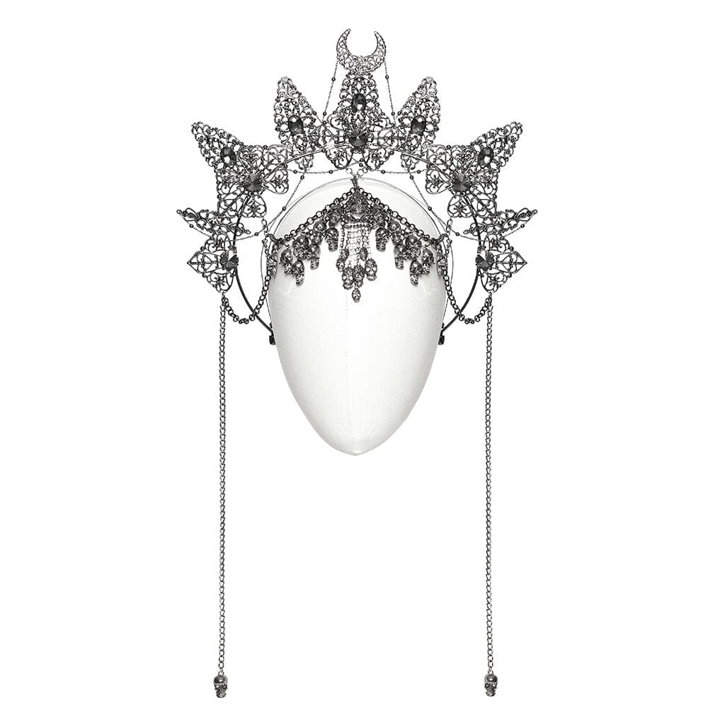 Punk rave copricapo vampiresco o diadema con catene