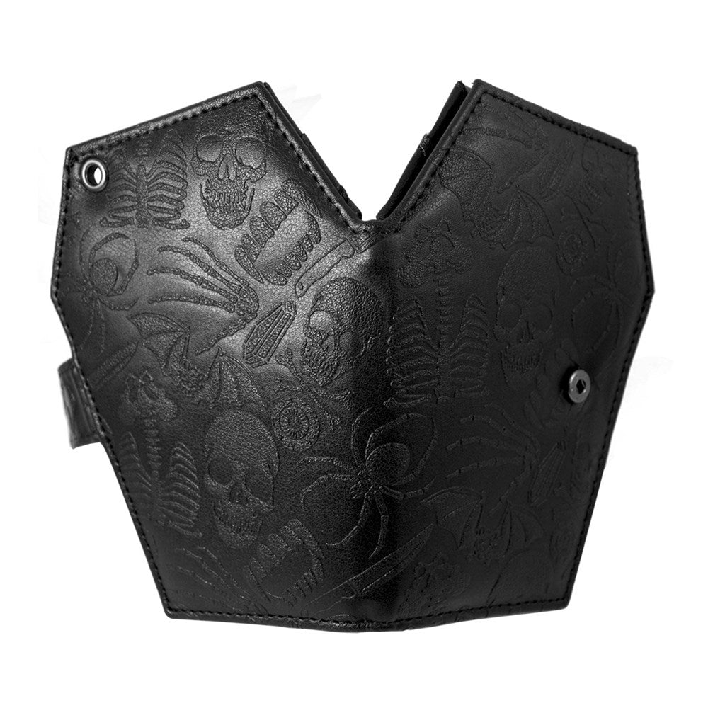 Portafoglio EMBOSSED SKULL COFFIN