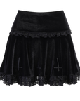 Gonna Velvet Cross Black