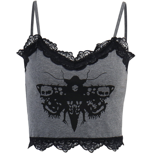 Crop Top Grey Moth